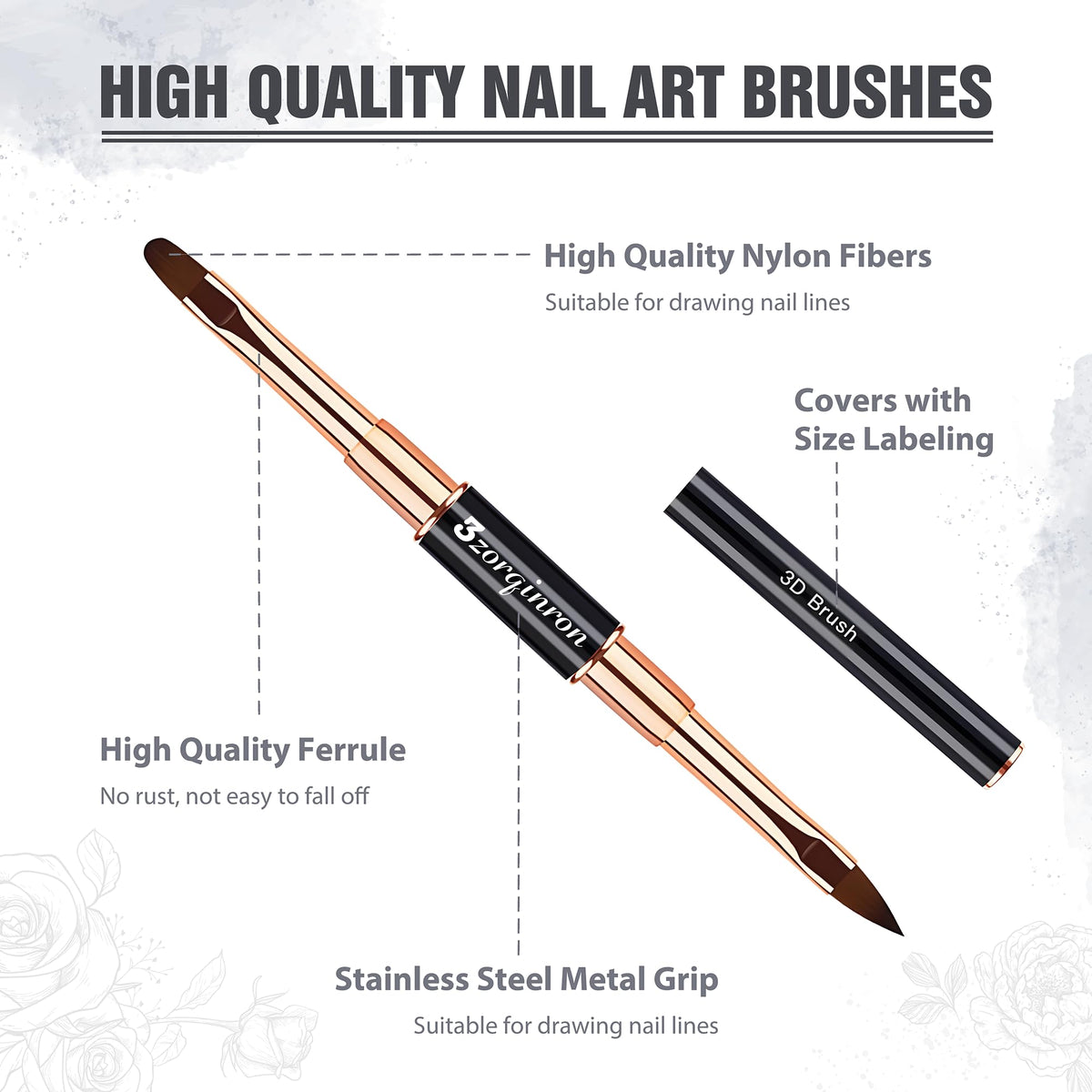 3zorqinron brushes next to coin showing compact size and portability