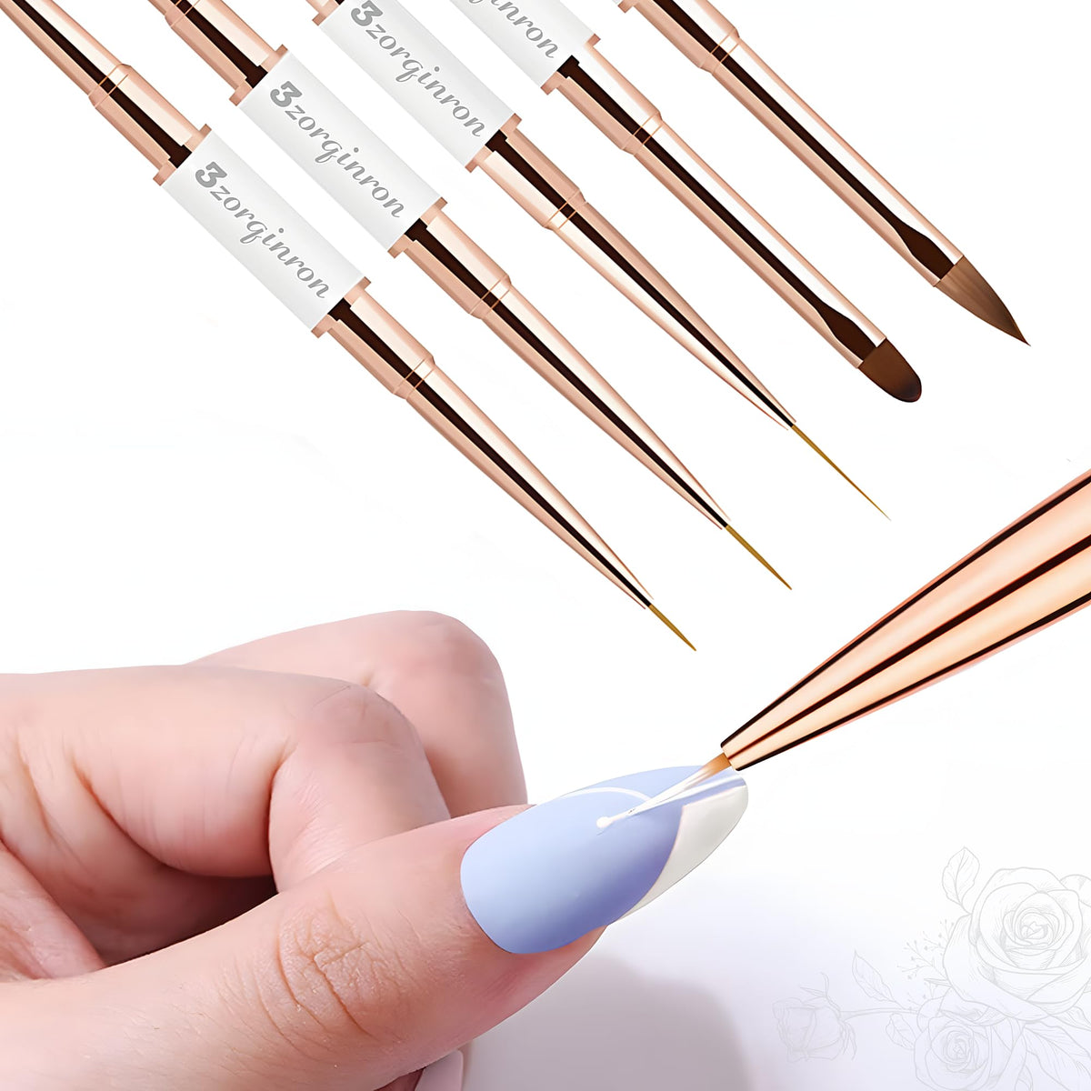 3zorqinron texture strokes painted on nail wheel showing brush performance