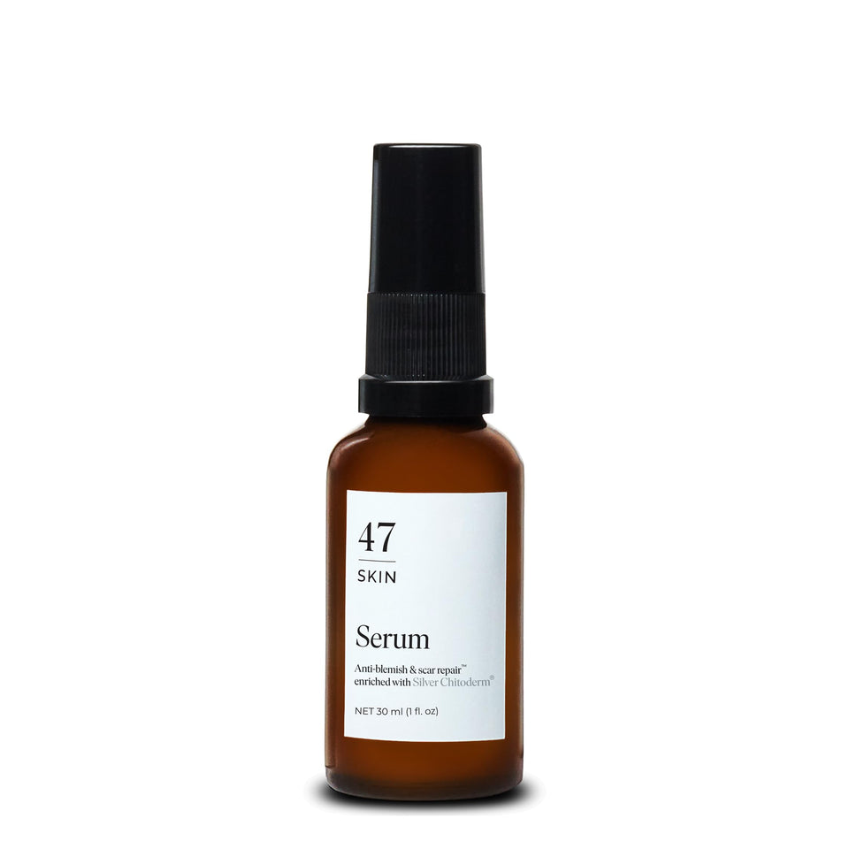 47 Skin front bottle view showing product and clear branding for easy identification