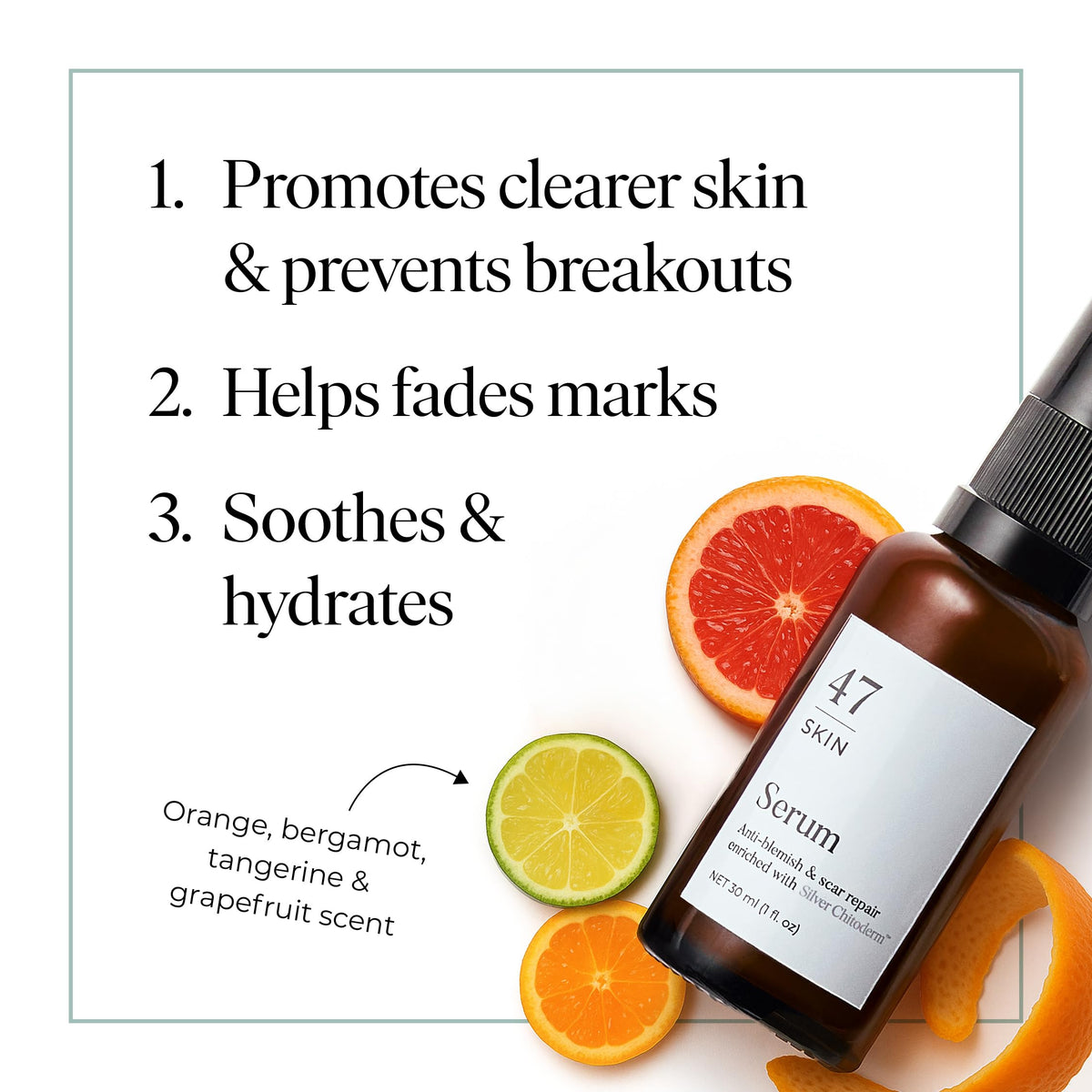 47 Skin serum texture on hand highlighting lightweight, fast-absorbing feel
