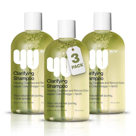 4U by Tia front packaging showing 3-pack and product benefits for clearer scalp