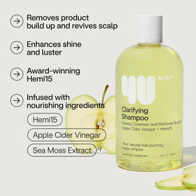 4U by Tia shampoo texture close-up highlighting smoothing, residue-removing action