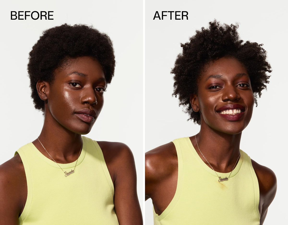4U by Tia conditioner being applied to wet curly hair to reduce frizz