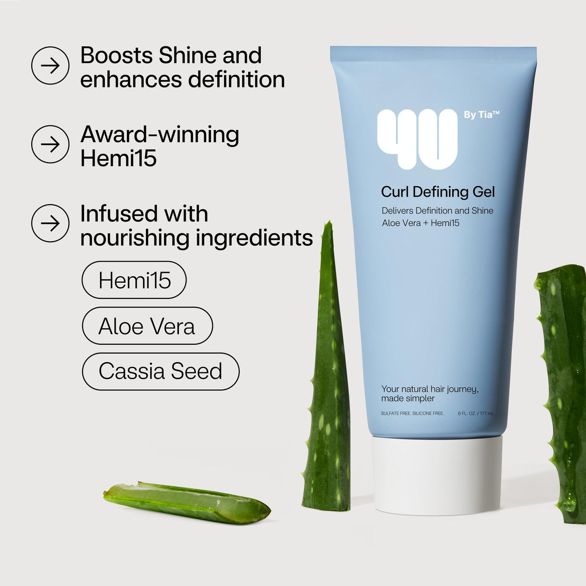 4U by Tia gel texture close-up highlighting smooth, non-greasy consistency