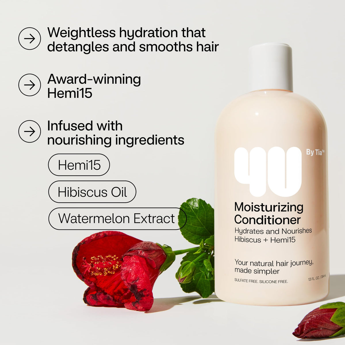 4U by Tia texture close-up demonstrating creamy slip for easier detangling