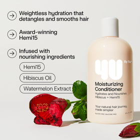 4U by Tia texture close-up demonstrating creamy slip for easier detangling