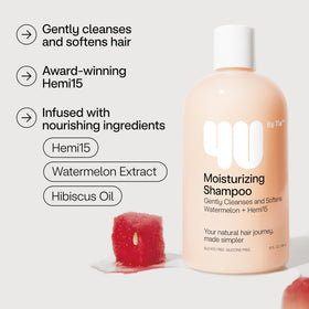 4U by Tia pump dispenser and label close-up highlighting ingredient callouts