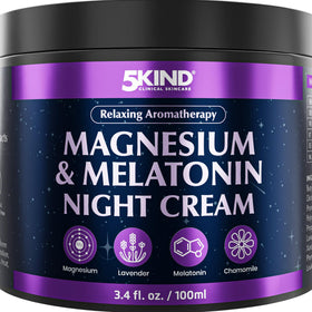 5kind clinical skincare front packaging showing sleep cream jar and label benefits