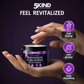 5kind clinical skincare pump dispenser closeup highlighting easy nightly use