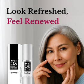 5th & Glow on bathroom counter in routine setting conveying daily use benefit