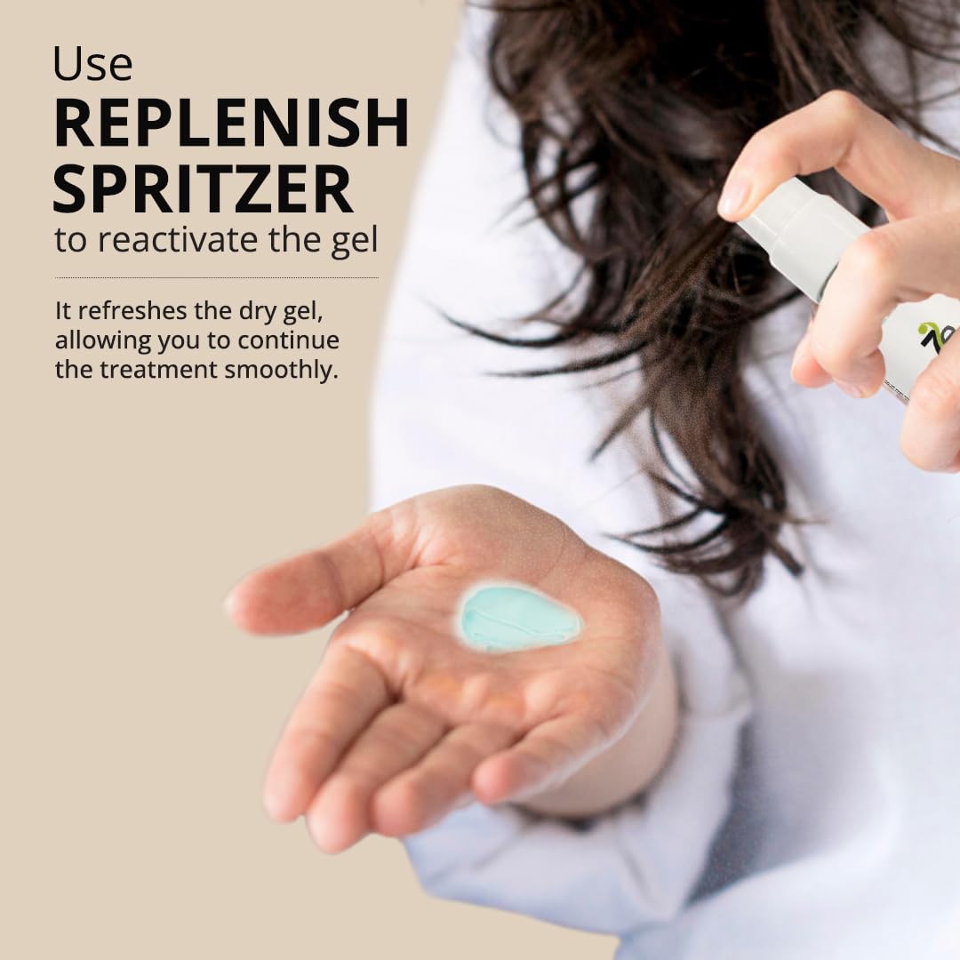 7E Wellness gel spread on skin close-up demonstrating hydration boost
