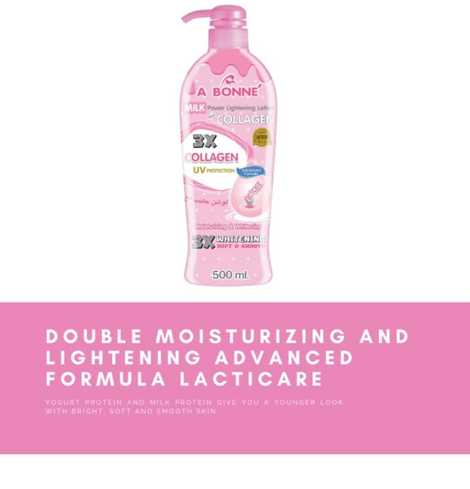 A Bonné lotion after application showing smoother-feeling skin immediately