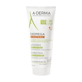 A-Derma EXOMEGA CONTROL MILK front packaging showing 200 ml bottle for easy identification and storage