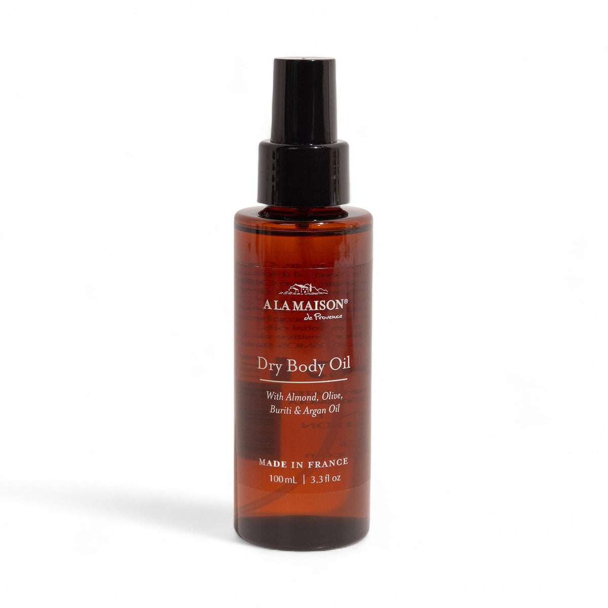 A LA MAISON bottle front view showing elegant packaging and lightweight benefit