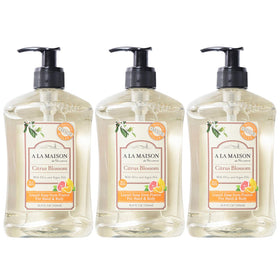 A LA MAISON front packaging showing three bottles and clear product identity and convenience