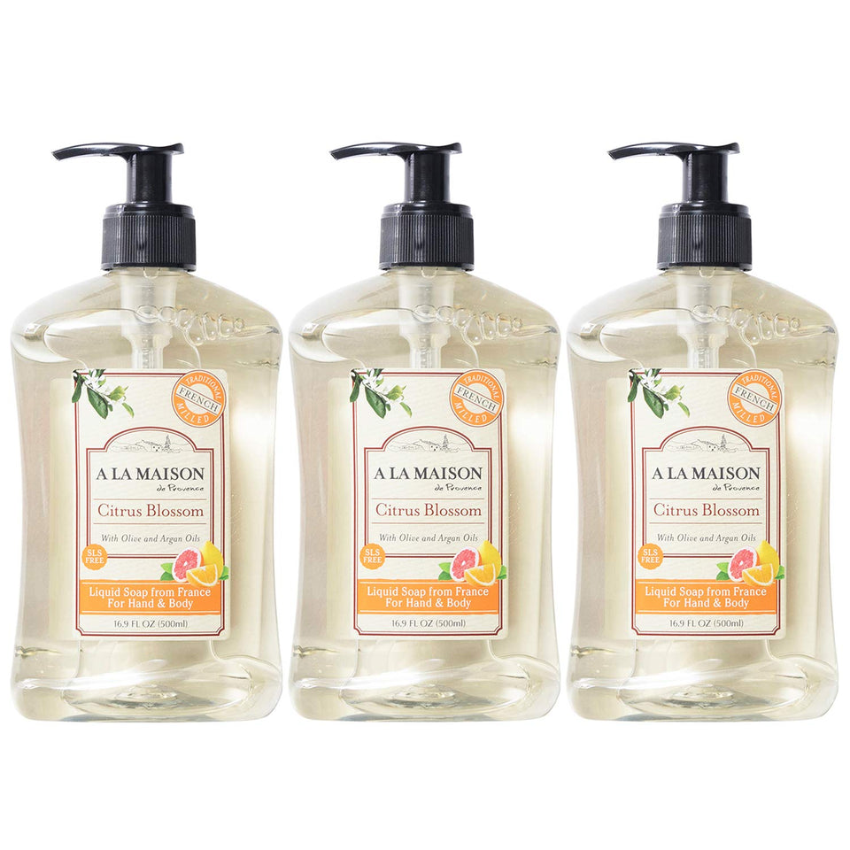 A LA MAISON front packaging showing three bottles and clear product identity and convenience