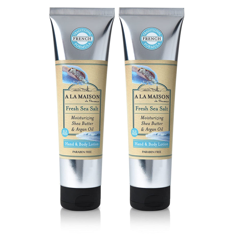 A LA MAISON front packaging showing fresh sea salt scent and hydrating benefits