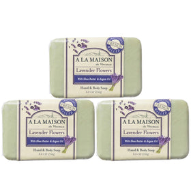 A LA MAISON front packaging showing three bars and clear product identity