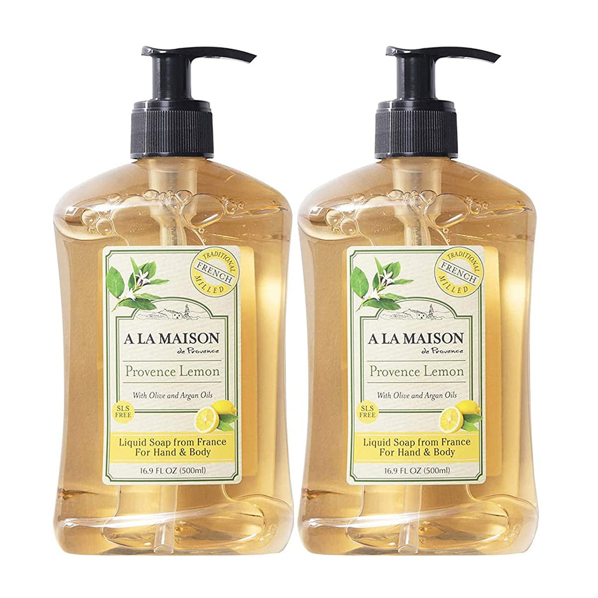A LA MAISON front packaging showing Provence lemon and benefits