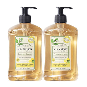 A LA MAISON front packaging showing Provence lemon and benefits