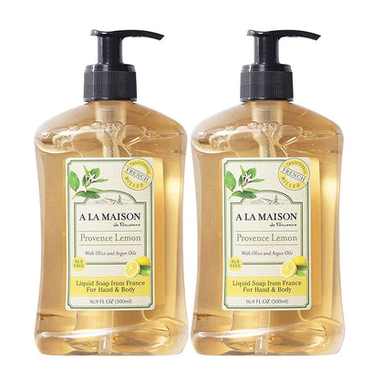 A LA MAISON front packaging showing Provence lemon and benefits