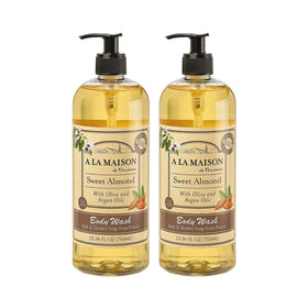 A LA MAISON front packaging showing two bottles and sustainable benefit
