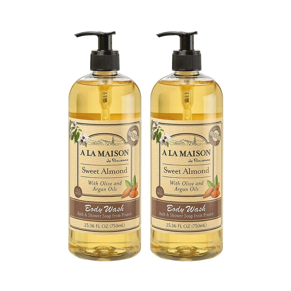 A LA MAISON front packaging showing two bottles and sustainable benefit