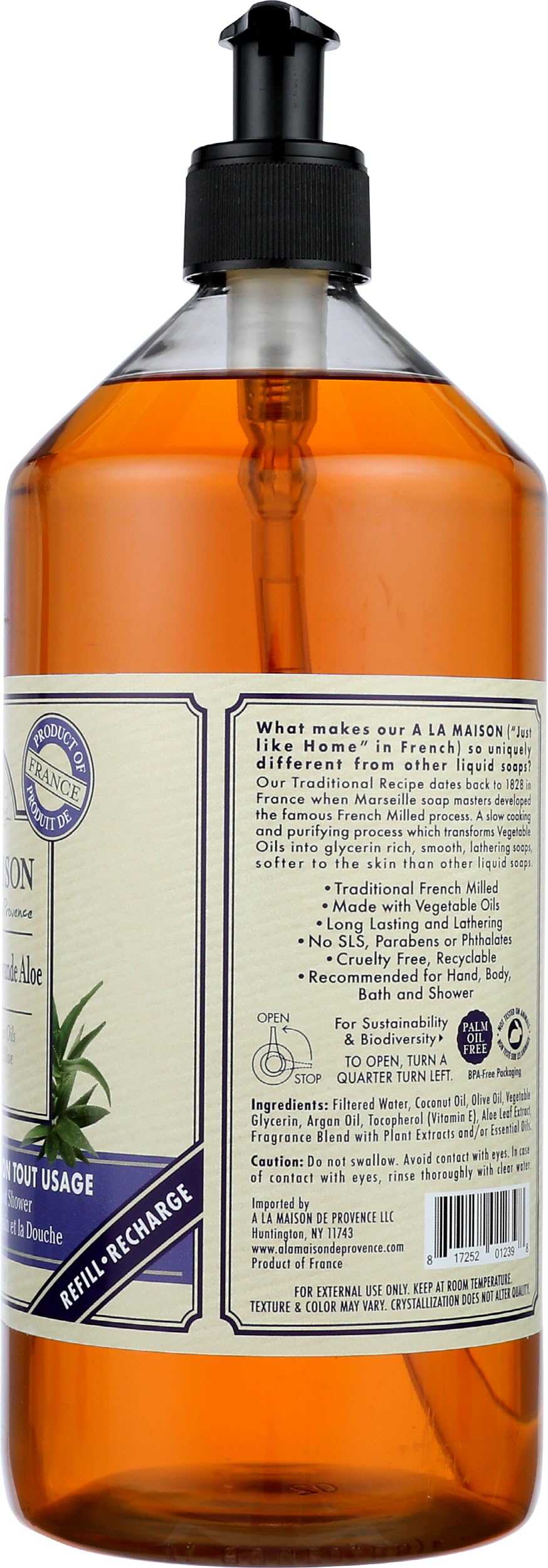 A LA MAISON bottle by sink in kitchen showing everyday use benefit