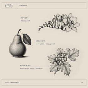A LA MAISON ingredient label close view showing oat-focused formula