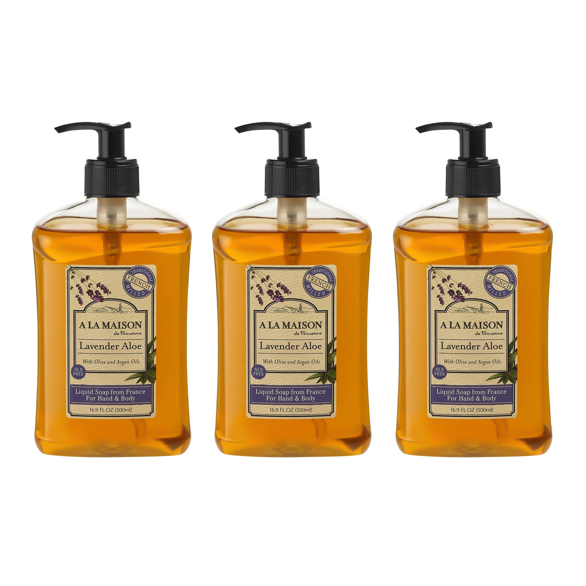 A LA MAISON front bottle showing label and lavender scent benefit