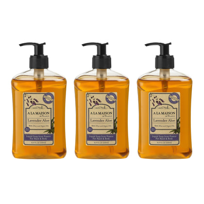 A LA MAISON front bottle showing label and lavender scent benefit