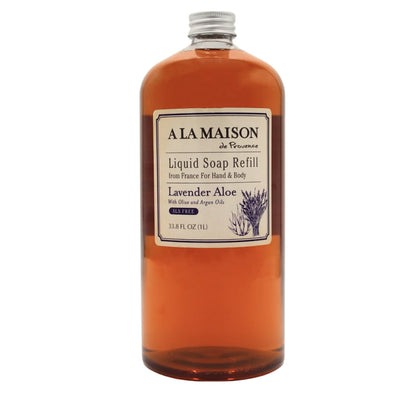 A LA MAISON front packaging showing refill bottle and lavender scent benefit