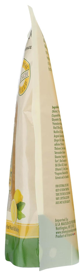 A LA MAISON label detail highlighting product identity and usage benefit