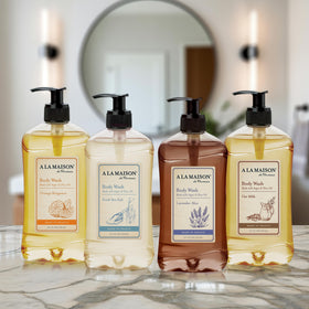 A LA MAISON packaging back with ingredients list showing transparent labeling benefit