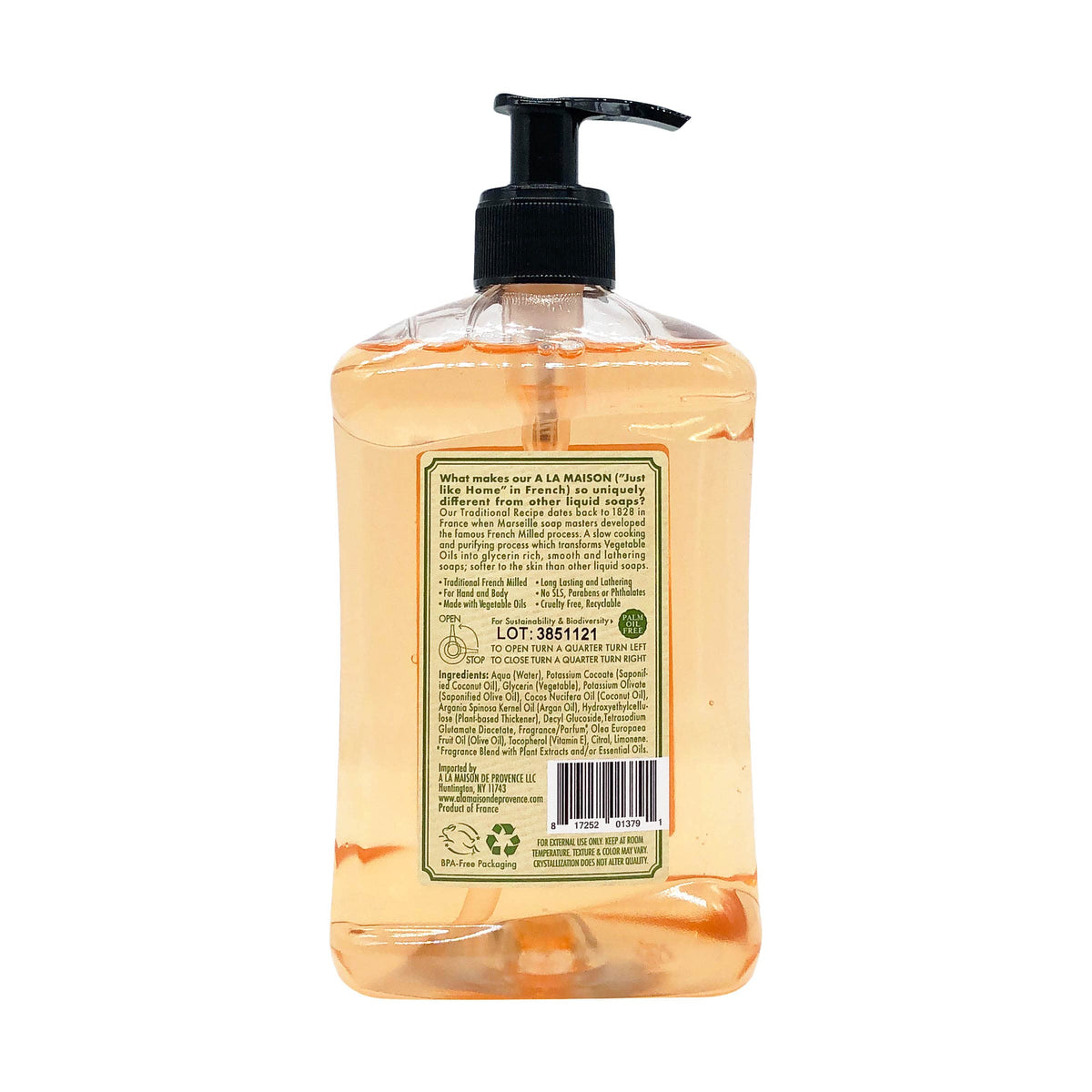 A LA MAISON pump dispensing creamy foam for gentle moisturizing benefit