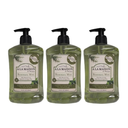 A LA MAISON front packaging showing three bottles and natural appeal