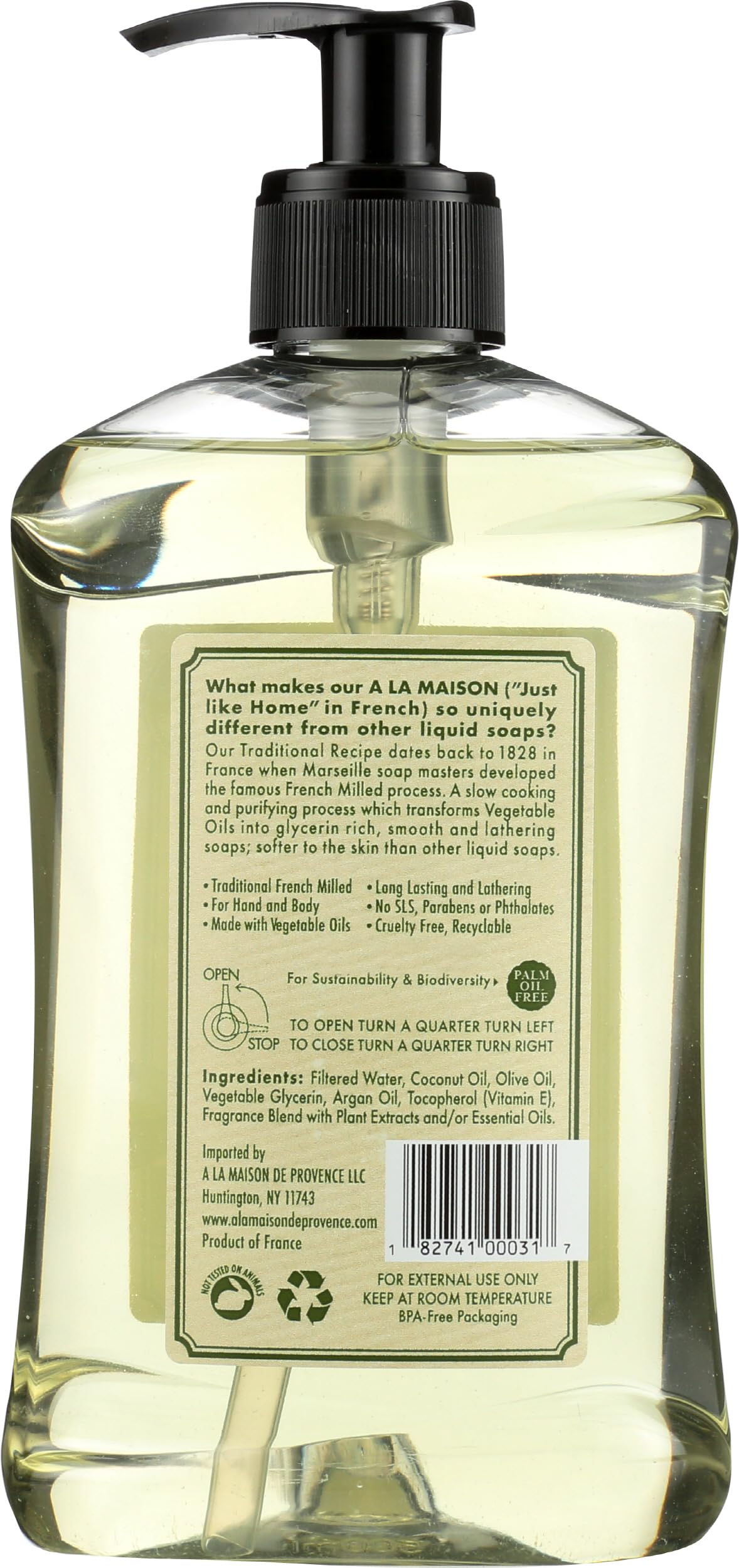 A LA MAISON pump close-up showing easy-dispense convenience
