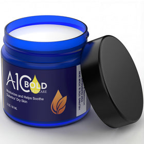 A1C BOLD SKINCARE front packaging showing jar and brand, clear protective balm benefits