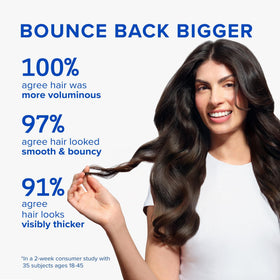 AAVRANI comparative after styling with visibly reduced frizz and lift