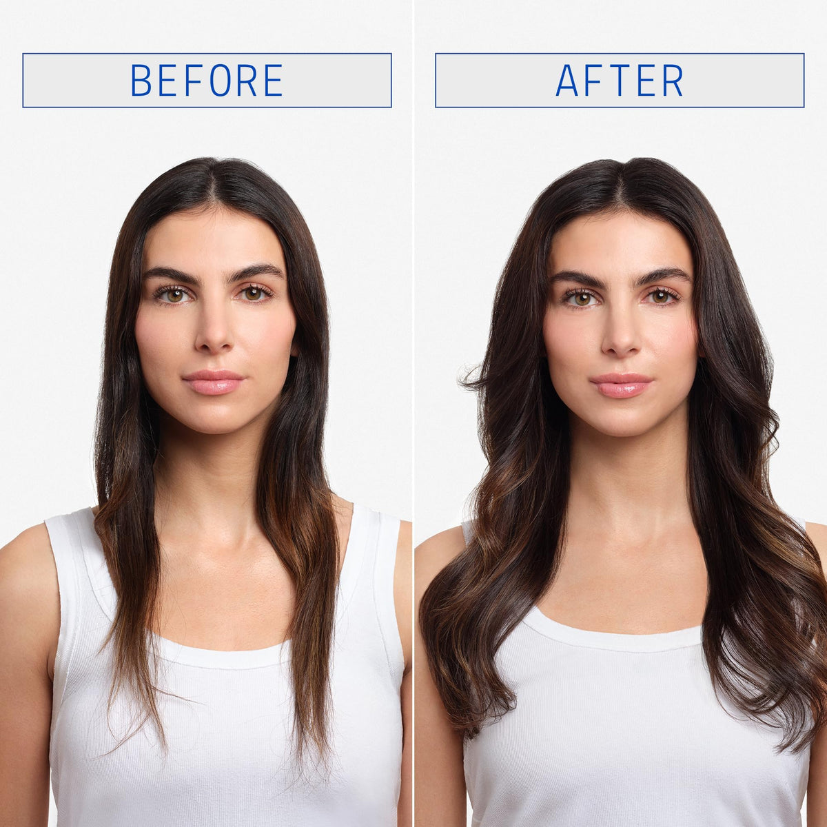 AAVRANI applying cream to damp lengths for smoother blow-dry results
