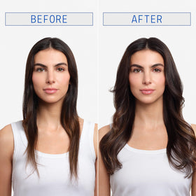 AAVRANI applying cream to damp lengths for smoother blow-dry results