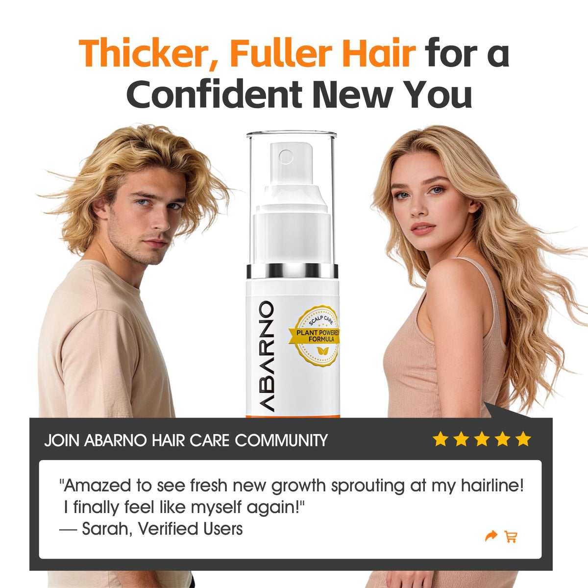 abarno conceptual before and after image indicating fuller-looking hair benefit