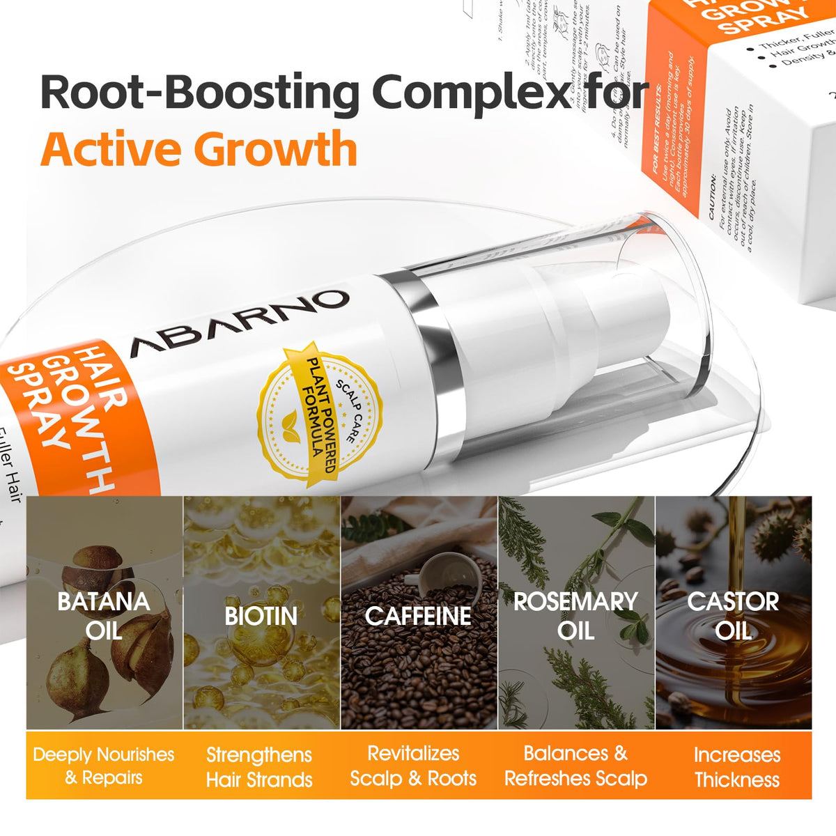 abarno scalp application demo with fingertip massage promoting targeted delivery benefit