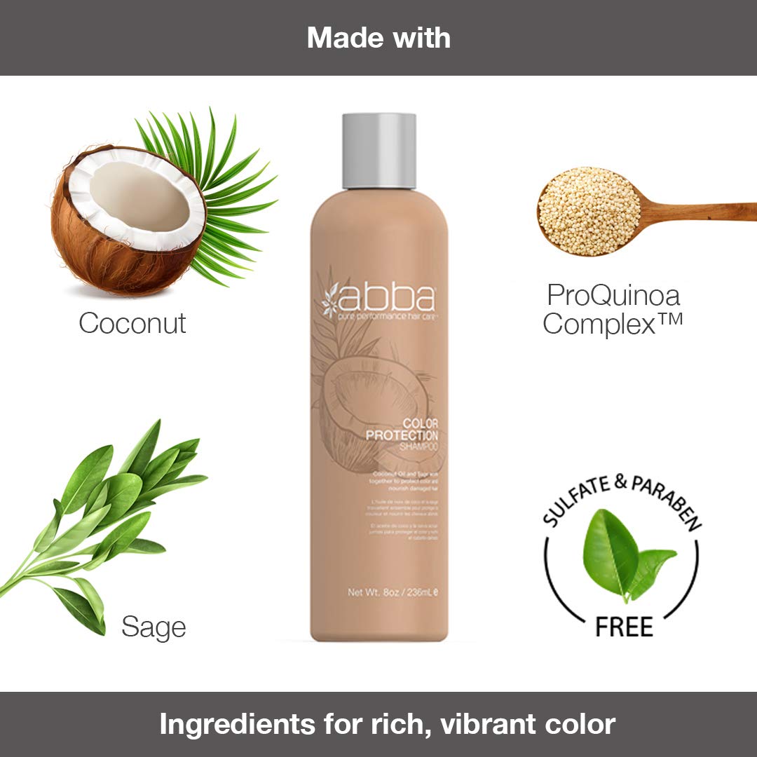 ABBA shampoo being used on wet hair to preserve color and softness