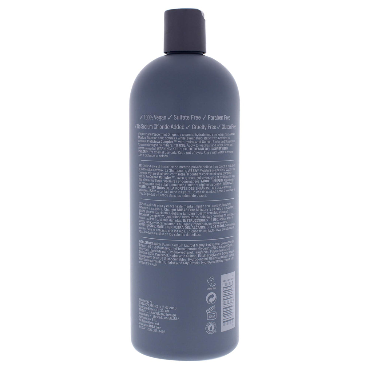 ABBA shampoo pouring texture highlighting hydration benefits