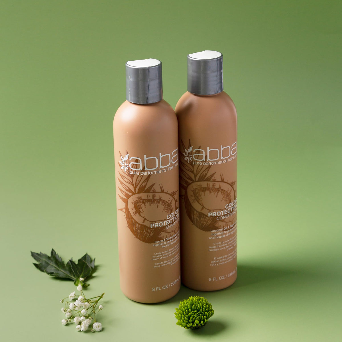 ABBA shampoo dispensing creamy texture demonstrating gentle lather