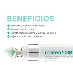 ABERA applied to lip border demonstrating spot targeting and hydration