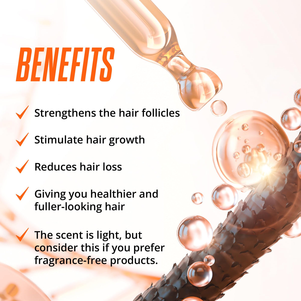 ABERA bottle close-up highlighting label and smooth serum texture for clarity