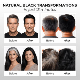 ABERA shampoo pouring into hand and lathering for quick color application