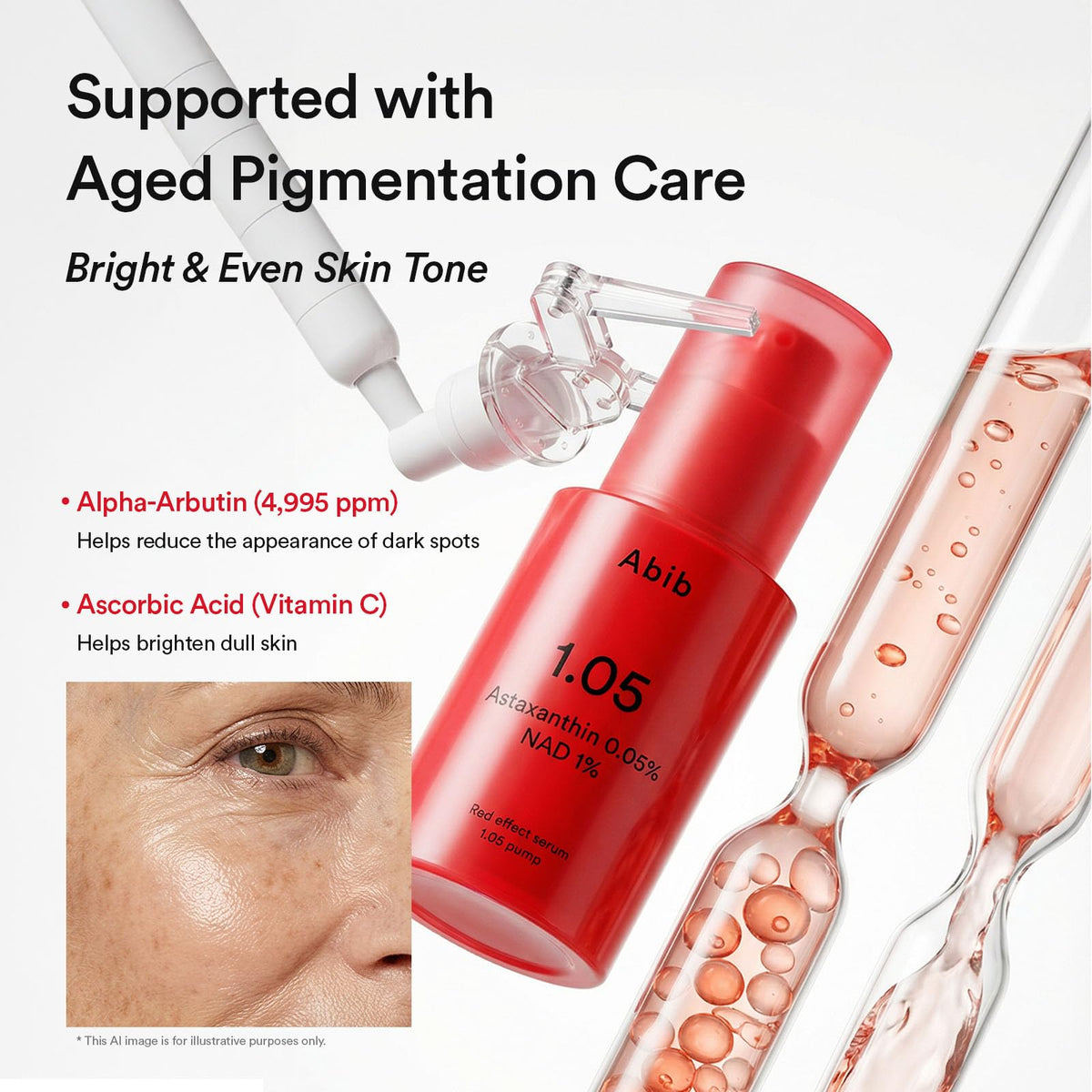 Applying Abib ASTA‑NAD on face in morning routine for antioxidant protection